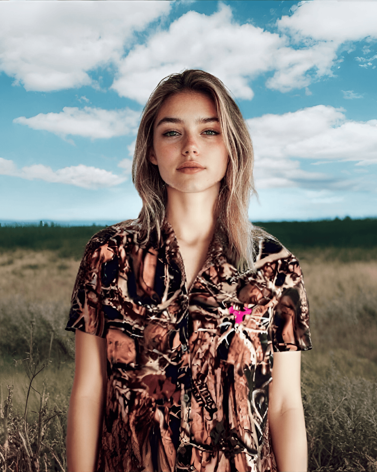 Wildebees Sekelbos Short Sleeve Camo Tee (Women)
