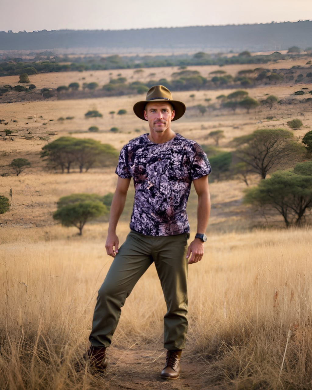 Wildebees Bark Short Sleeve Camo Tee (Men)