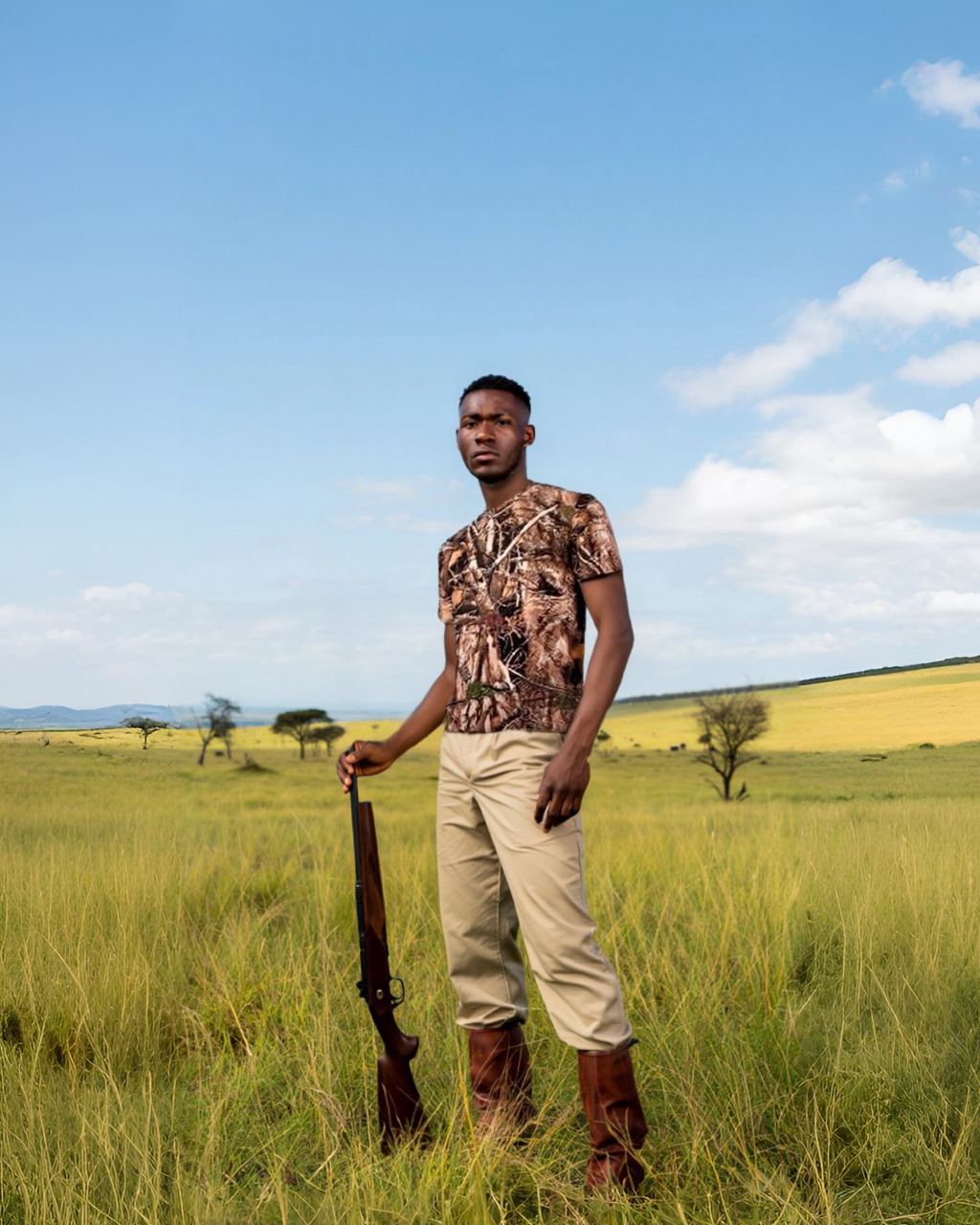 Wildebees Sekelbos Short Sleeve Camo Tee (Men)