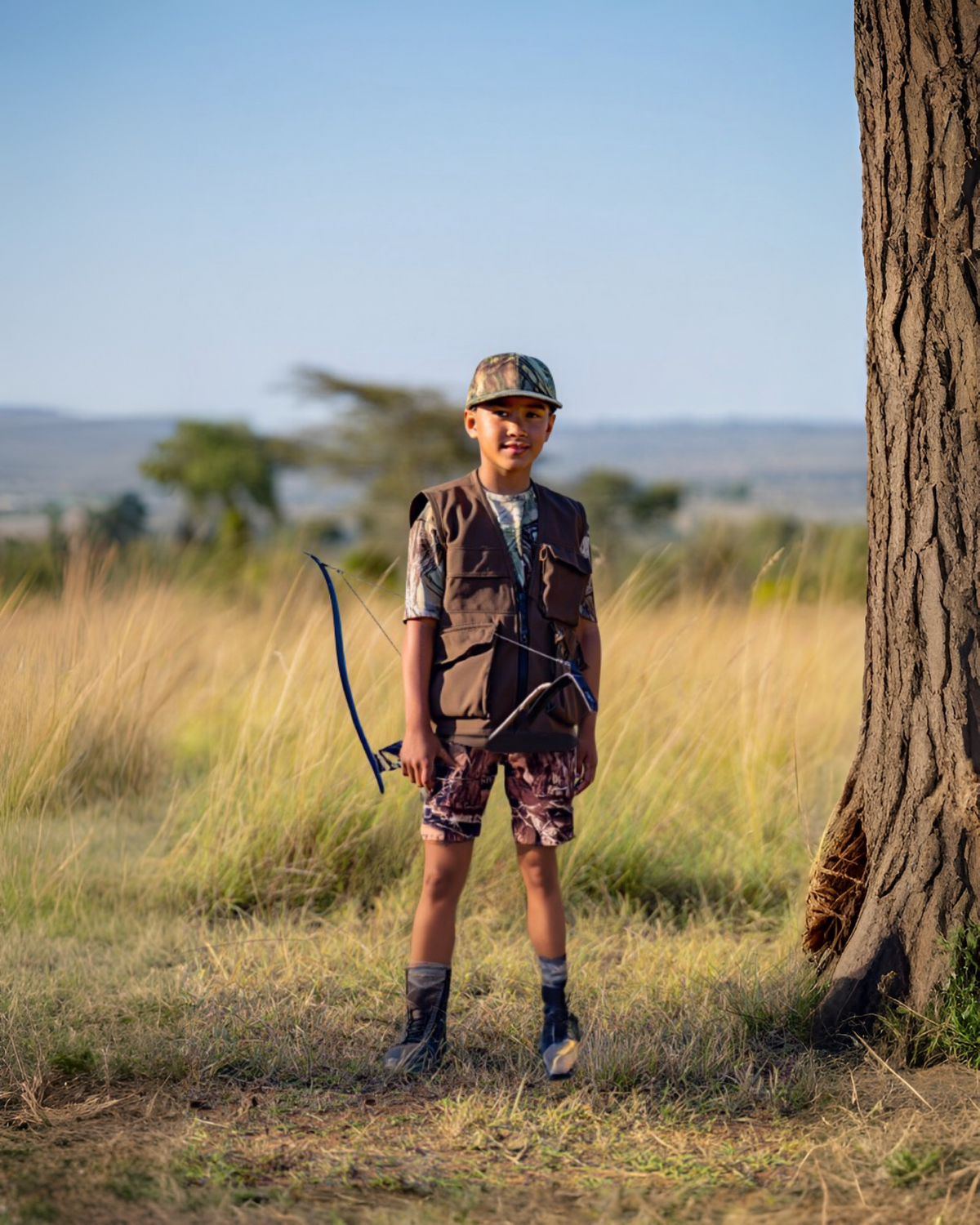 Wildebees Elasticated Sekelbos Camo Shorts (Boys)
