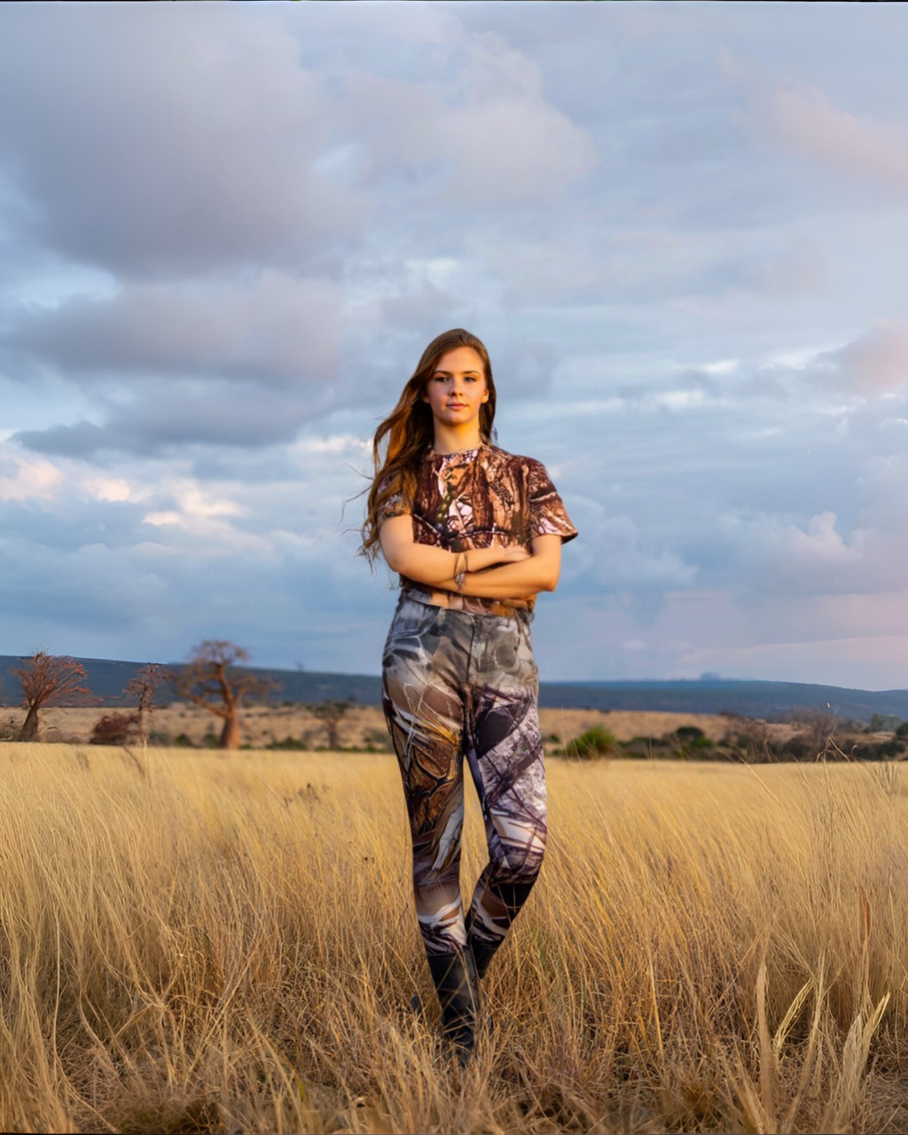 Wildebees Short Sleeve Pink Camo Tee (girls)