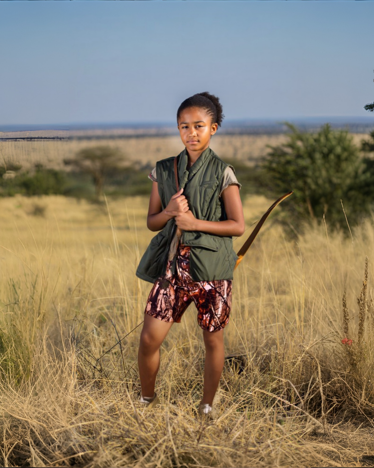Wildebees Elasticated Pink Sekelebos Camo Shorts (girls)